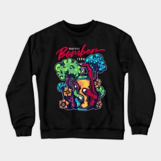 t-shirt-design-graffiti-bomber-with-hand-holding-spray-paint-vintage-illustration Crewneck Sweatshirt